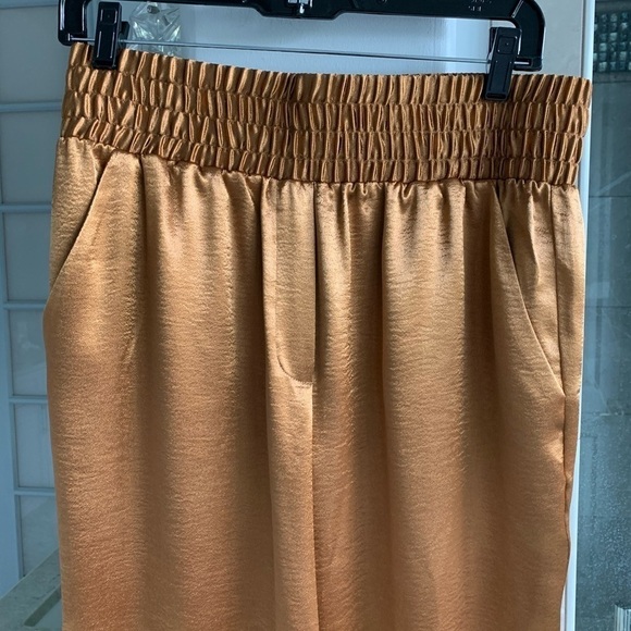CINQ A SEPT Kylie Satin High-Rise Pants: Cinnamon - Picture 8 of 16